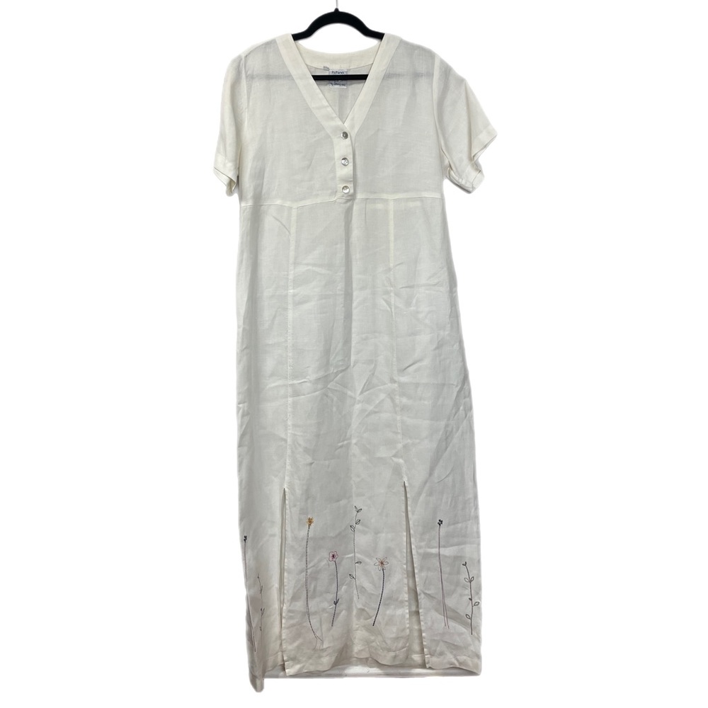 Johnny Was Floral Linen Dress sz M